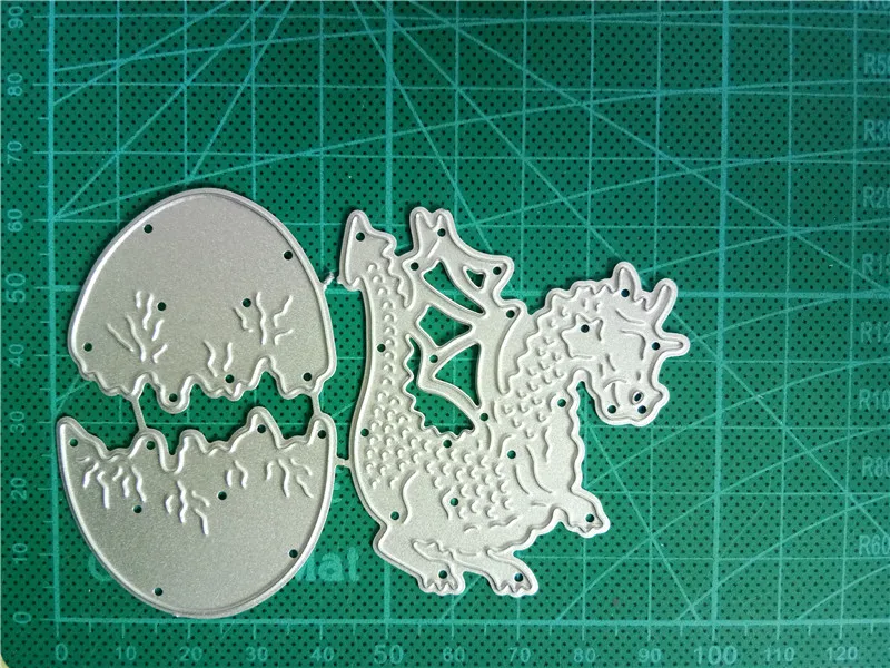 Swovo покрытые яйцом динозавр металлические резные штампы DIY СРЕЗНЫЕ Скрапбукинг