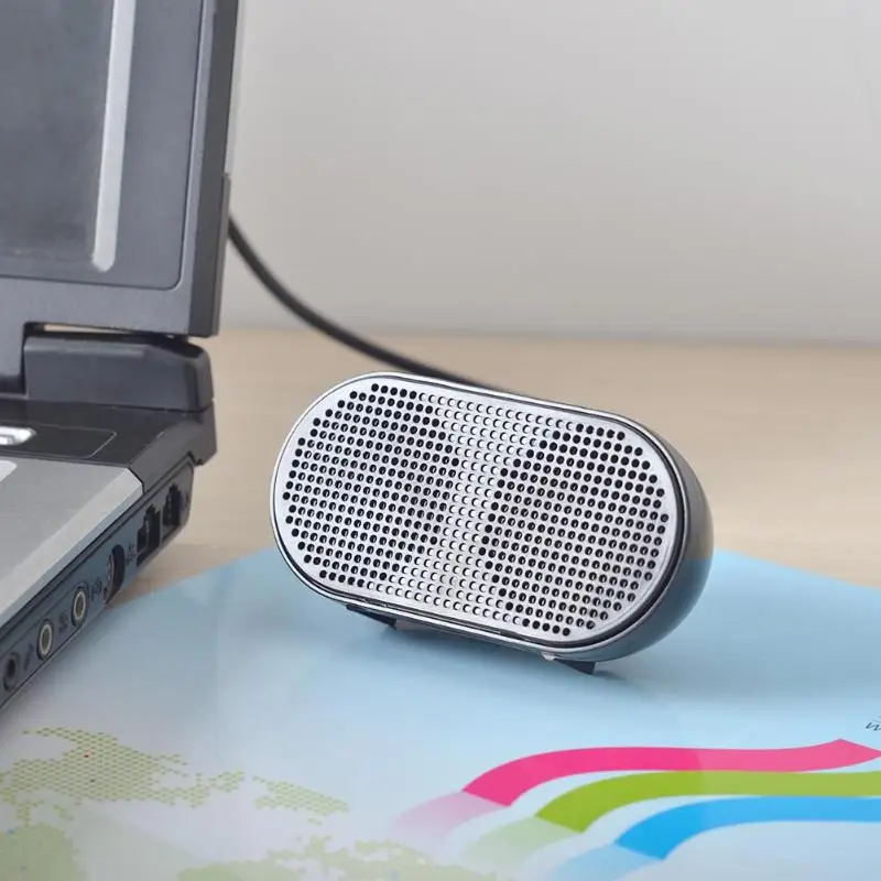 Mini USB Speaker Dual Horn Units Stereo Audio Music Player Sound Box Built-in Card Decoder Support Plug and Play Black |