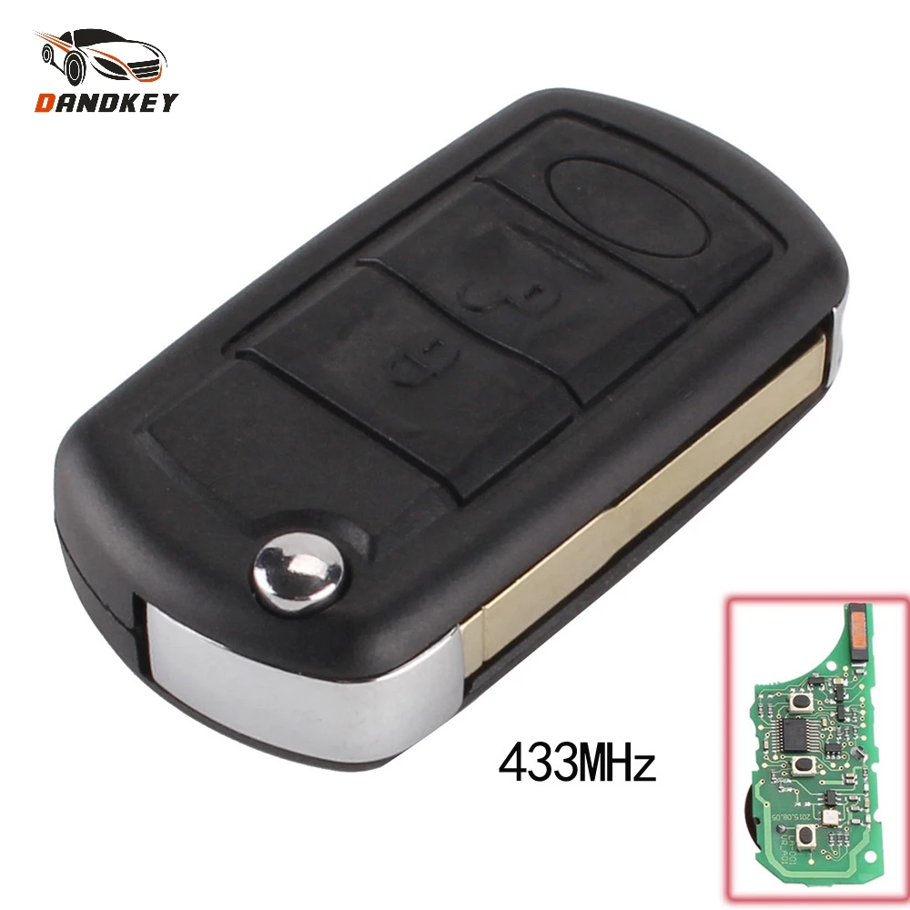 

Dandkey 3 кнопки для Land Rover Range Rover Discovery 3 LR3 433 МГц совершенно Новый Uncut HU101 Blade откидной складной дистанционный ключ, Автомобильный ключ