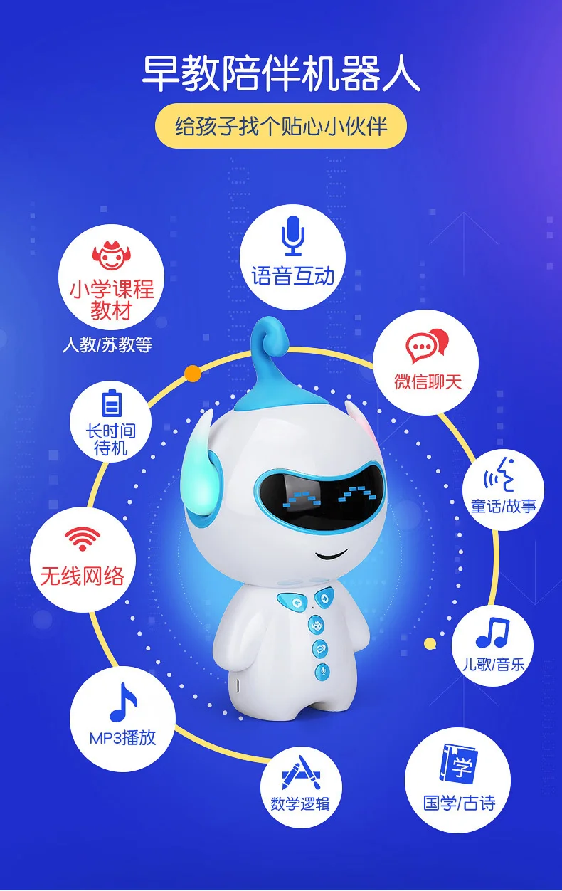 Early Childhood Education Intelligent Robot Accompanied by Dialogue Learning Story Toy educational toys | Игрушки и хобби