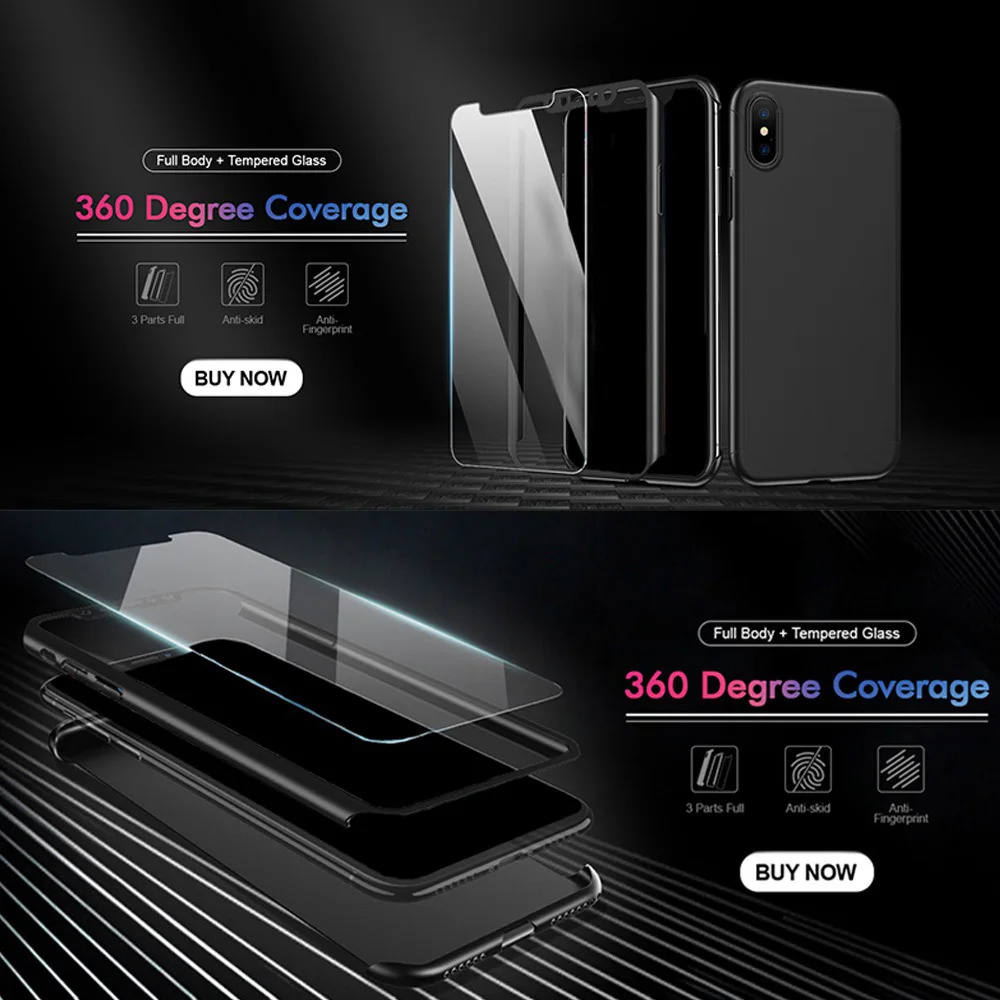 KISSCASE 360 чехол для iPhone 6 S 7 8 плюс 5 5S XR XS макс. закаленное стекло спереди задняя