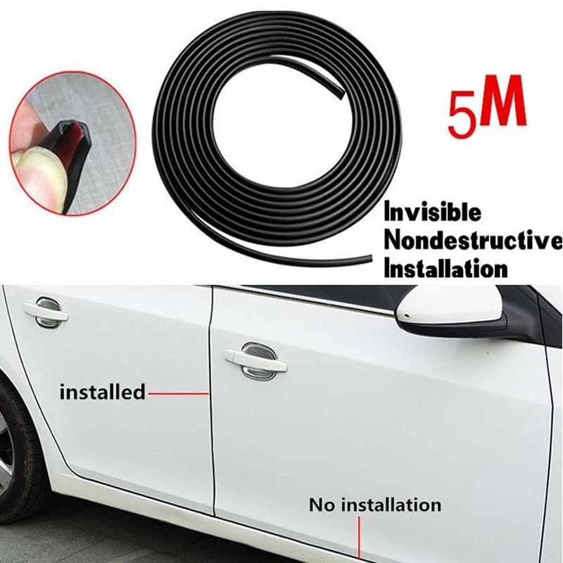 5 метров/16 футов черный краевой зазор двери автомобиля литье отделка Резиновая