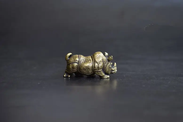 Китайская старинная коллекция из чистой латуни необычная маленькая