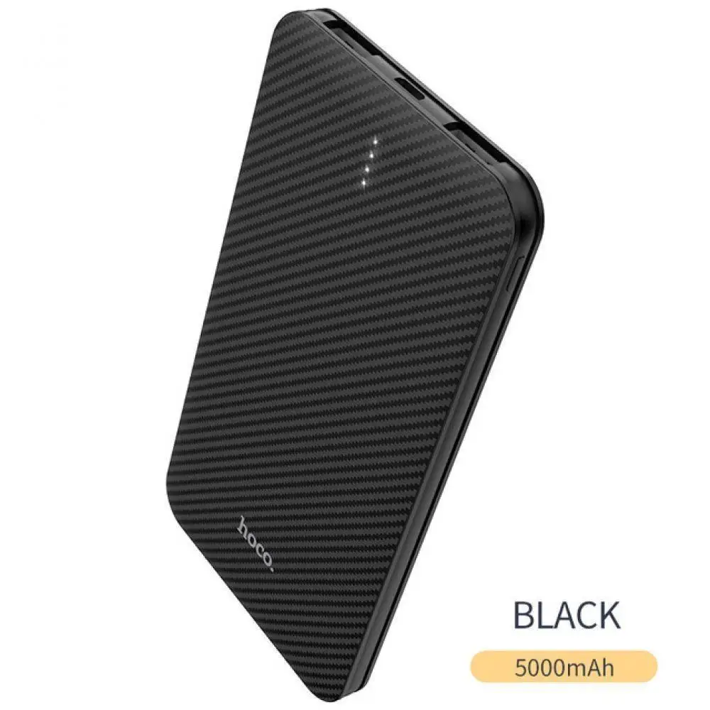 HOCO ультратонкий 5000 мАч power Bank портативный заряд полимерный блок питания