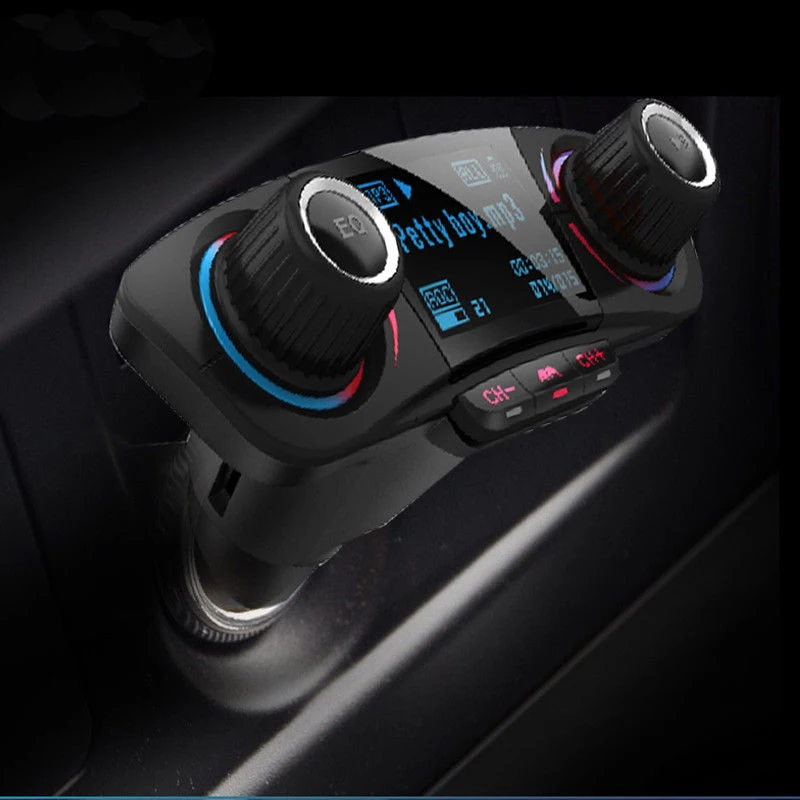 Черная Автомобильная Зажигалка 130*100*35 мм Bluetooth 4 0 fm передатчик mp3 плеер