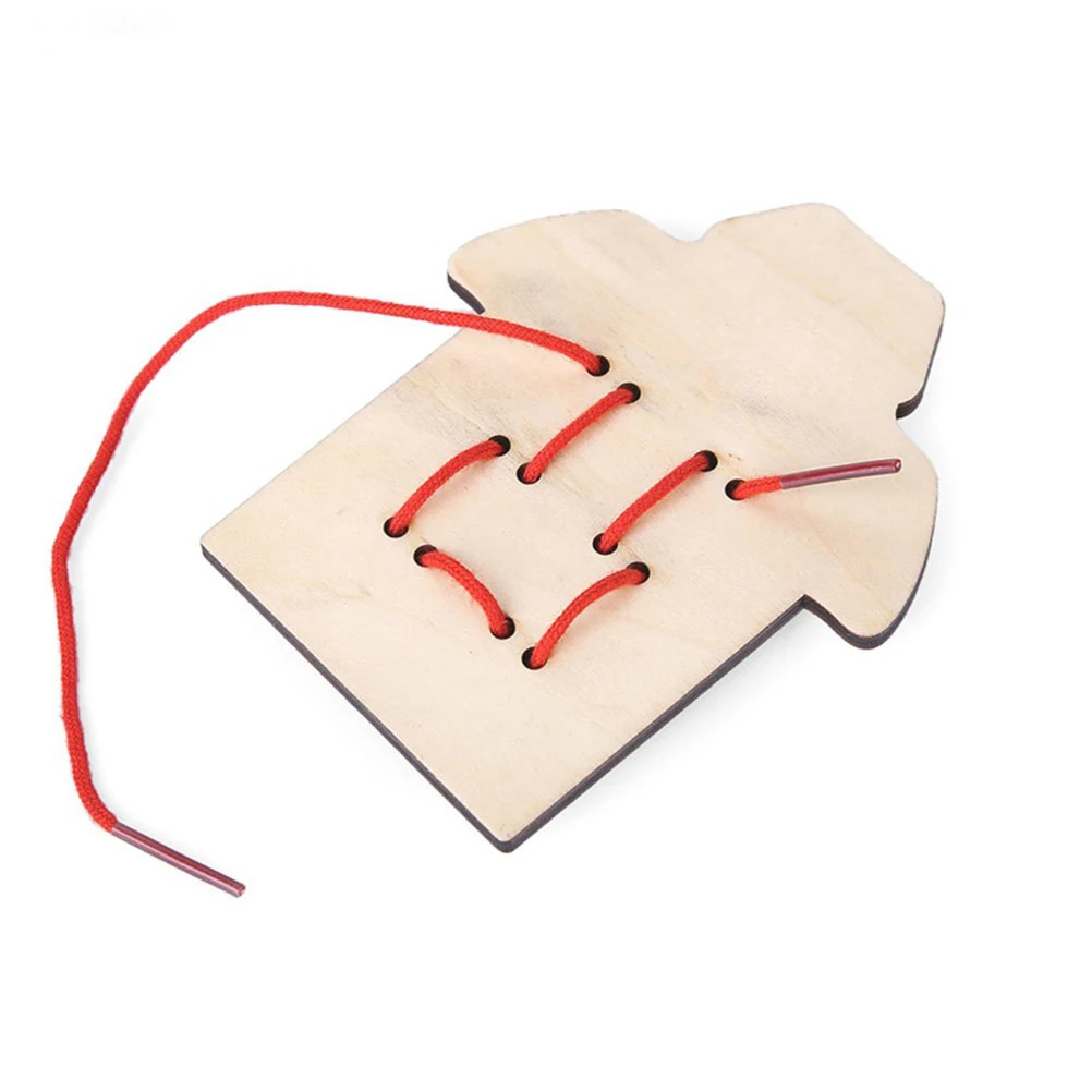 Детские развивающие игрушки Монтессори детские деревянные бусины на шнуровке доска для малышей Пришивные