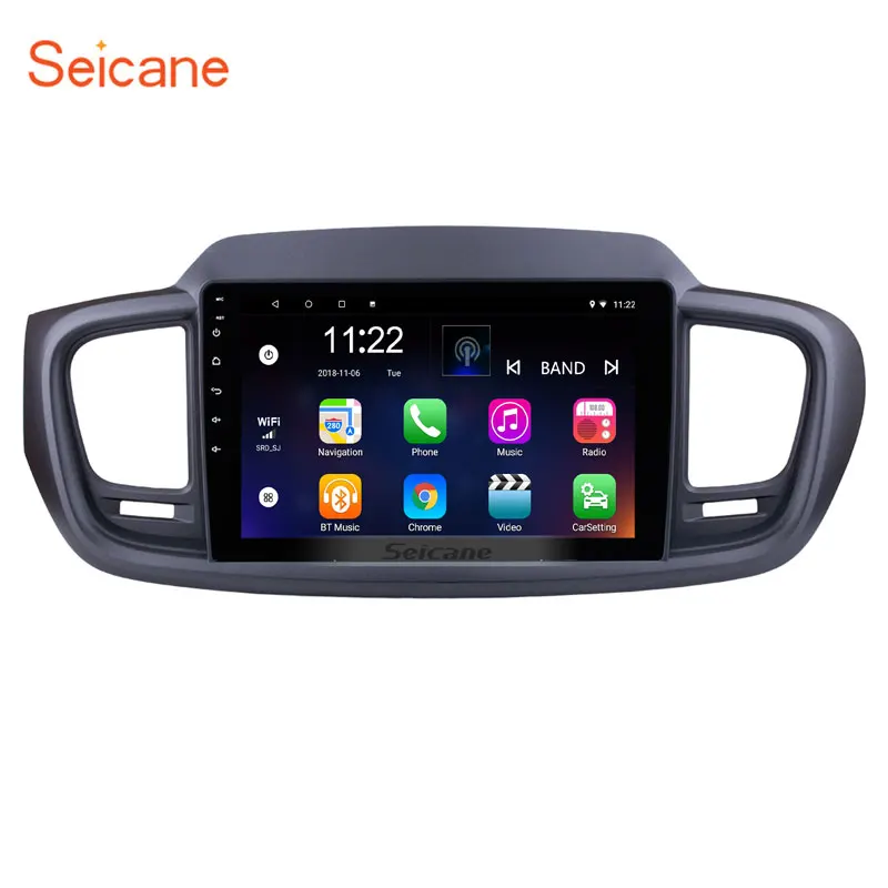 Автомагнитола Seicane с GPS навигацией для KIA SORENTO 2015 10 1 дюйма Android 9 0 2Din 1024*600