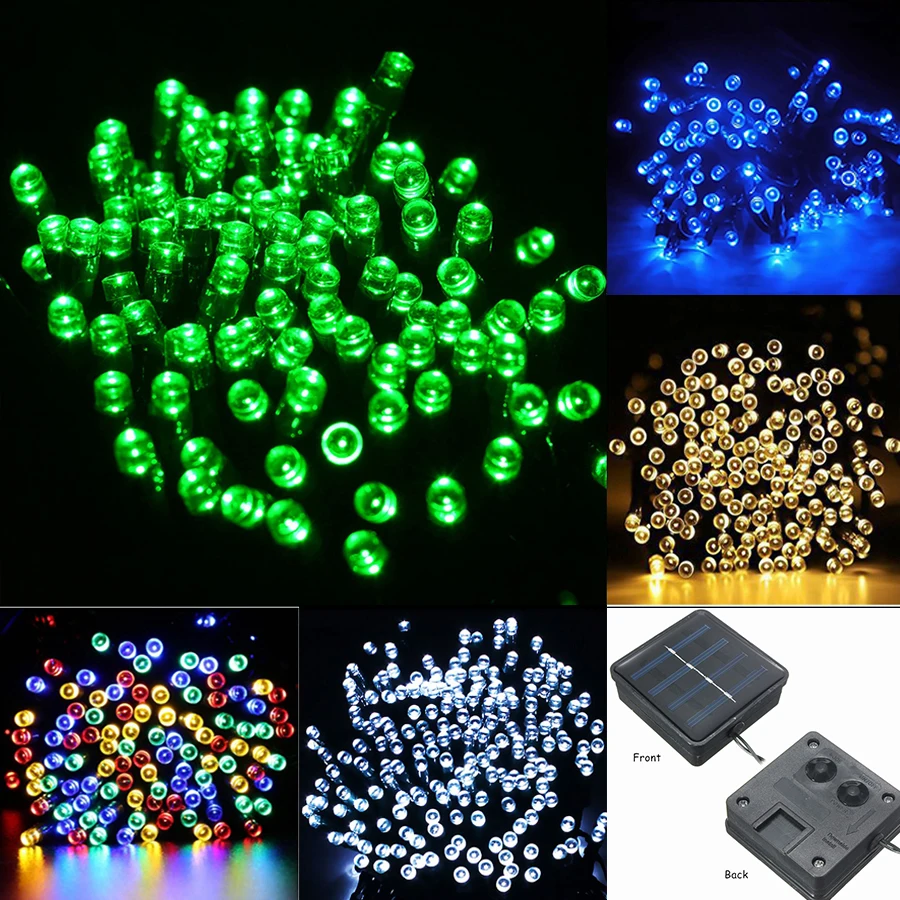 HANMIAO 30/50/100/200 Solar LED String Lights Outdoor Holiday Party Christmas Garland RGB Waterproof Fairy 03 | Лампы и освещение