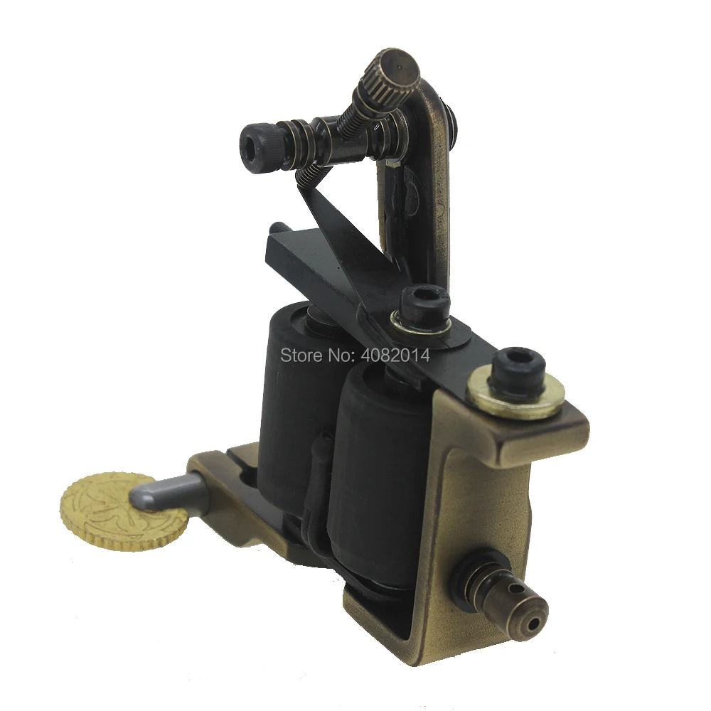 

Professional Copper Tattoo Machine Coils Custom Tattoo Gun Antique For Liner and Shader Tattoo Supplies Free Shipping