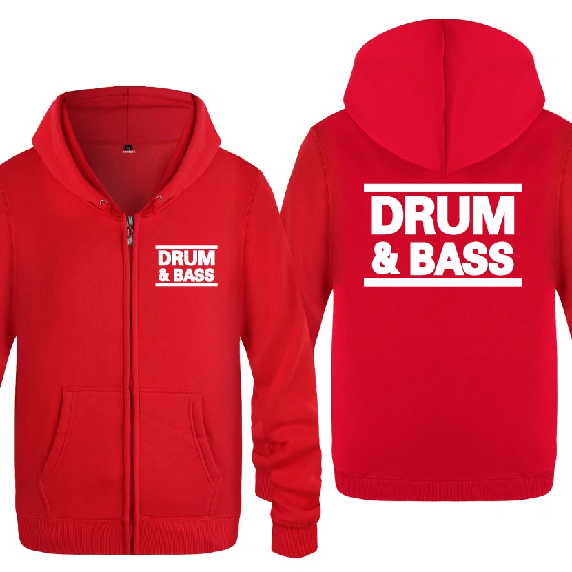 DRUM N BASS DNB RUN DMC толстовки для любителей музыки мужские 2018 флисовые на молнии с