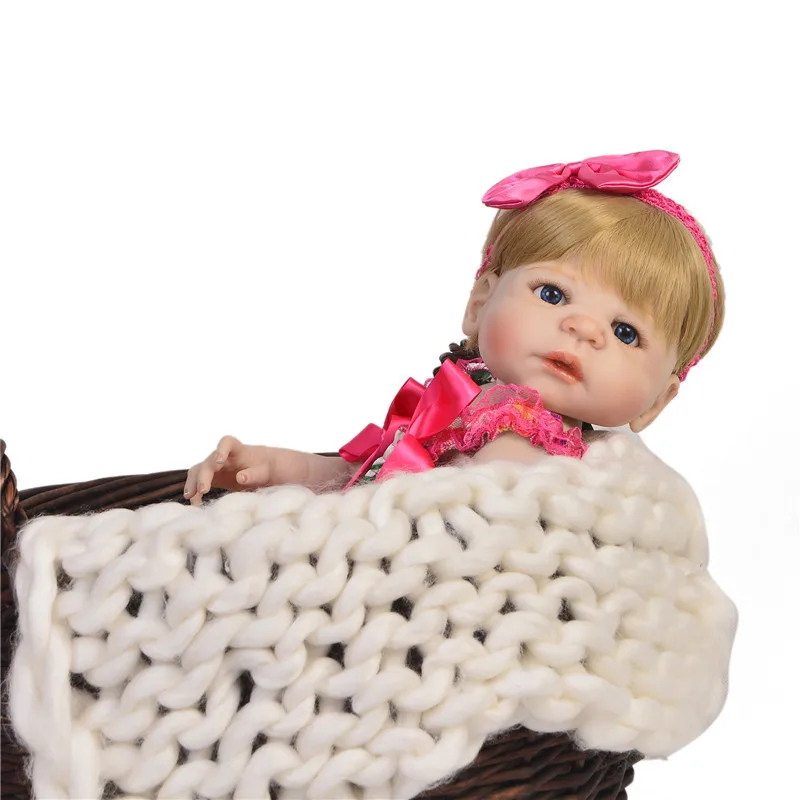 Кукла Bebe Reborn 23 дюйма Реалистичная полностью силиконовая виниловая для детей