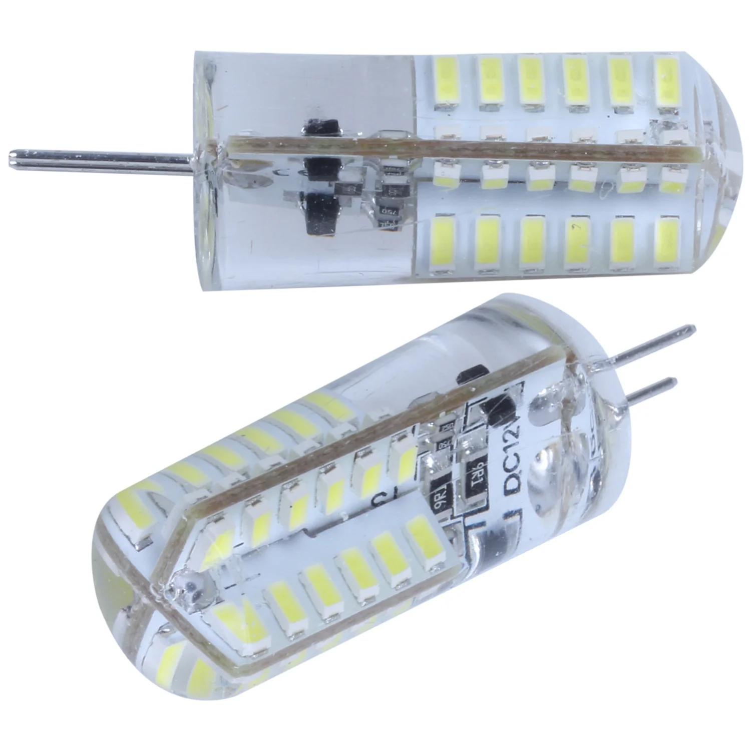 10 шт. G4 3 Вт светодиодный светильник лампа 3014 SMD DC 12V 6000 7000K холодный белый
