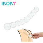 IKOKY 8 бусин Анальная пробка Кристалл Стекло Анальная пробка массажер простаты интимные игрушки для женщин