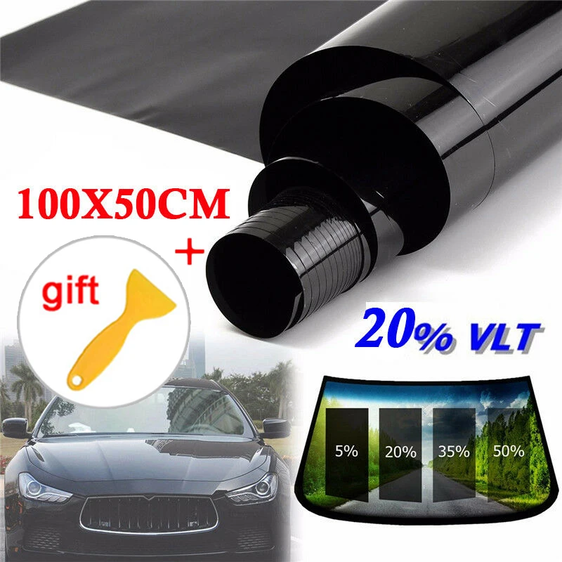 Ультратонкая Тонировочная пленка для окон VLT 100*50 см 20% 50 * 1 м|Стекло авто| |
