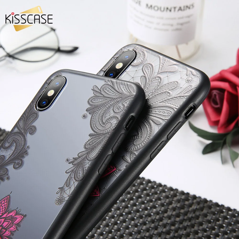 KISSCASE Lace Flower Case for Huawei P10 Pro Lite Plus Nova 3 3i Retro Cases For Honor 7A 7X 8X 8 9 10 P Smart Mate 20 P20 |