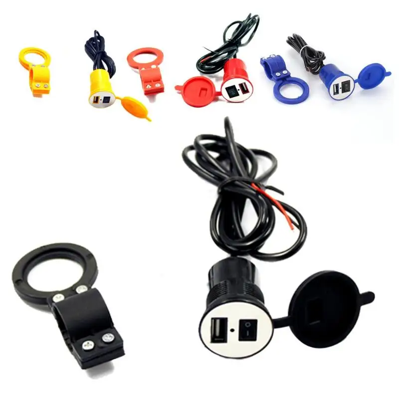 Аксессуары для мотоцикла 12V/24V водонепроницаемый USB разъем зарядного устройства с