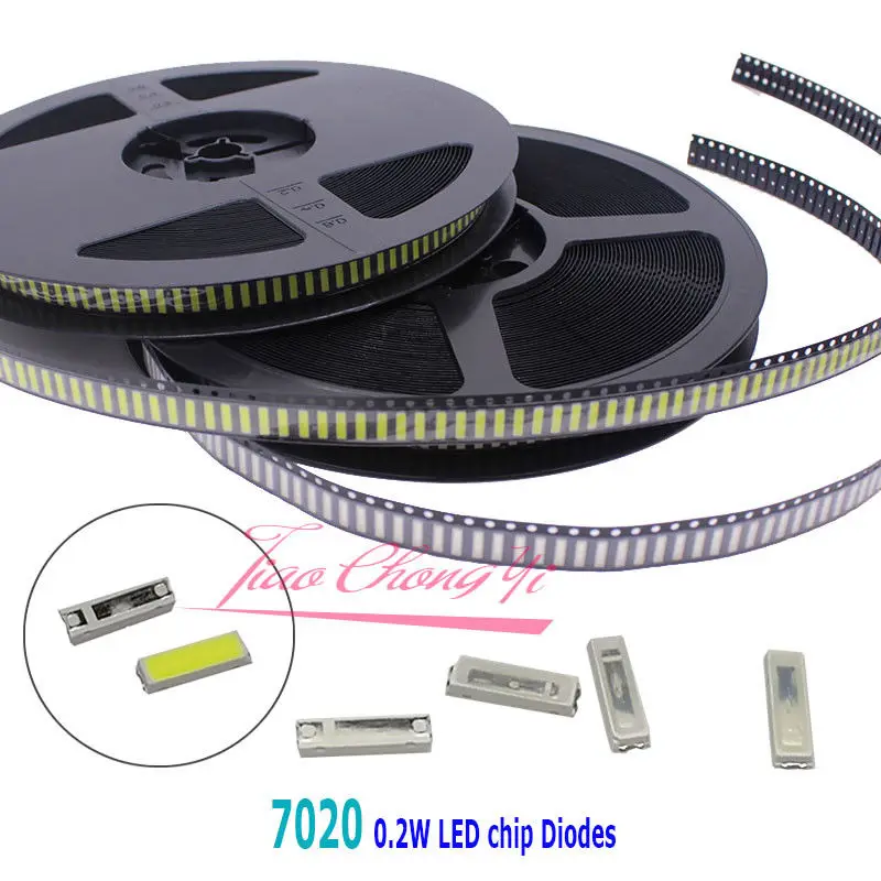 Светодиодные лампы SMD 7020 3 в 0 2 Вт холодный белый красный синий зеленый подсветка
