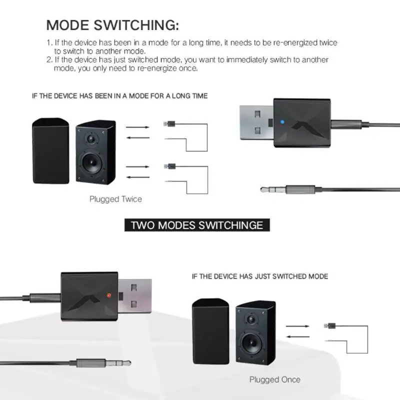 Аудиоприемник 2 в 1 KN320 BT 5 0 мини-передатчик 3 мм AUX стерео Bluetooth-совместимый адаптер