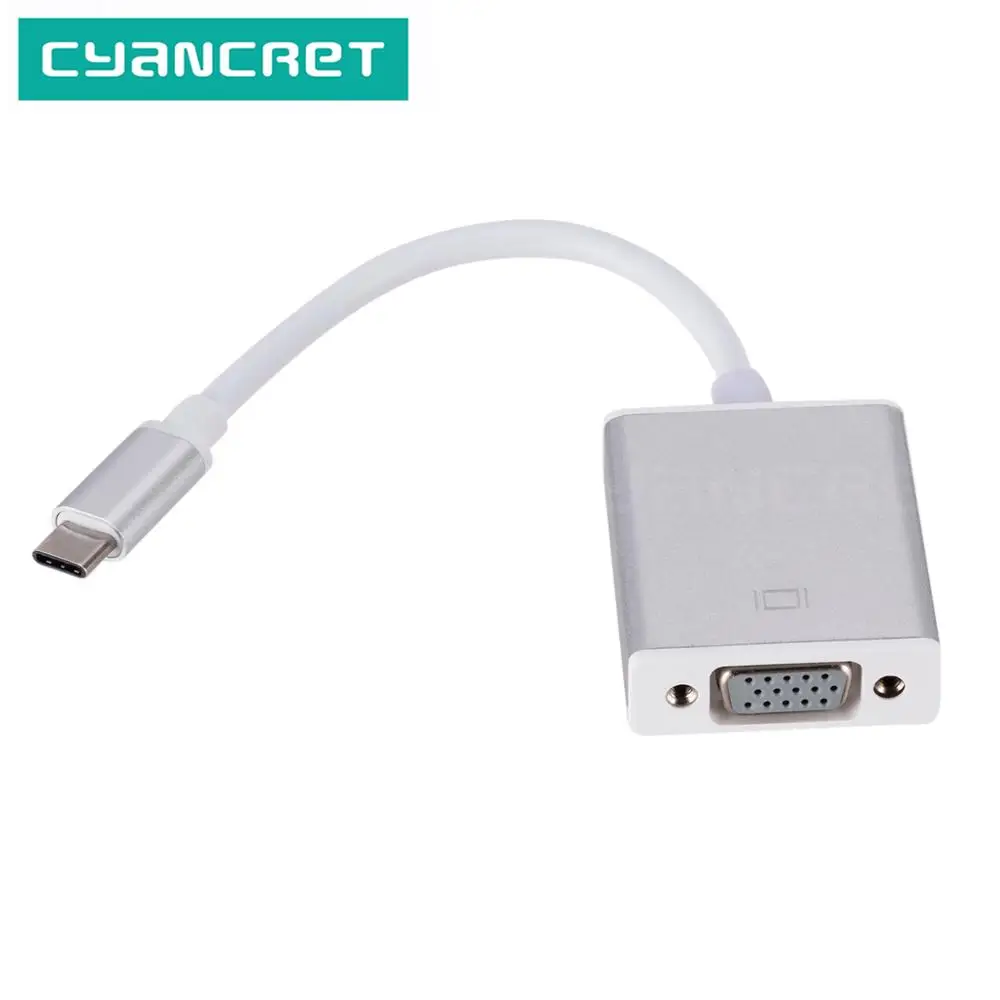 Адаптер для видеокабеля Type C док станция USB 3 1 к VGA 1080P HD конвертер телефона MacBook
