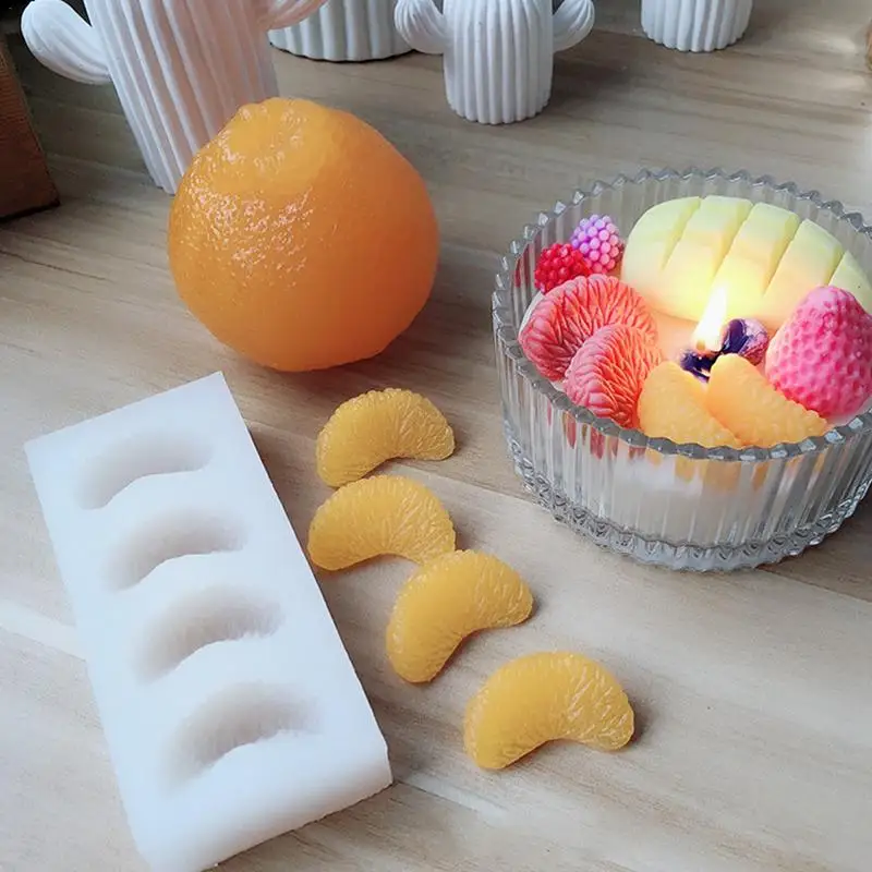 DIY силиконовая форма для фруктового торта Ароматизированная свеча полукруглая