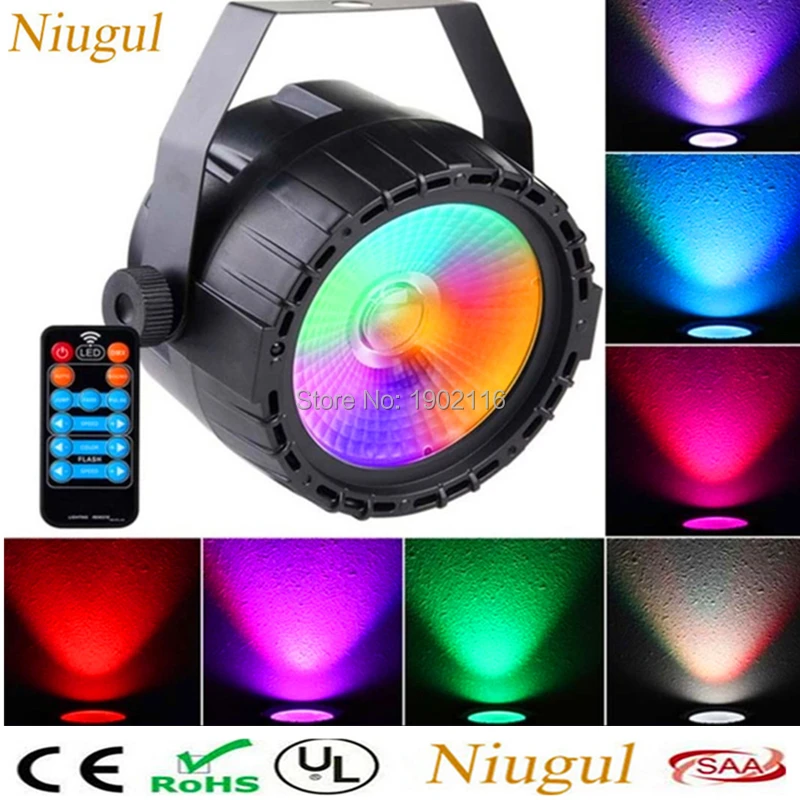 30 Вт COB LED Par Light RGB + УФ эффект с беспроводным пультом дистанционного управления