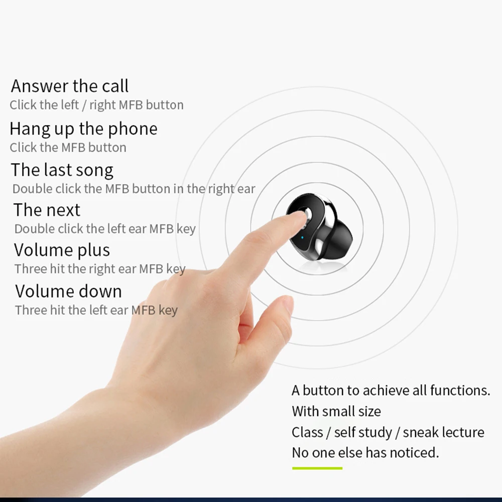 Новые Bluetooth наушники 5 0 TWS Беспроводная мини гарнитура стерео бас