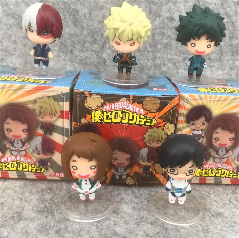 5 шт./компл. фигурки героев моя геройская академия Izuku Midoriya Katsuki Bakugou Boku герои ПВХ
