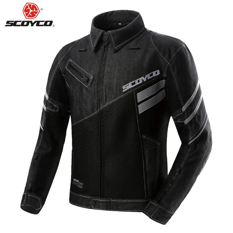 SCOYCO джинсовая мотоциклетная куртка для верховой езды защитная одежда
