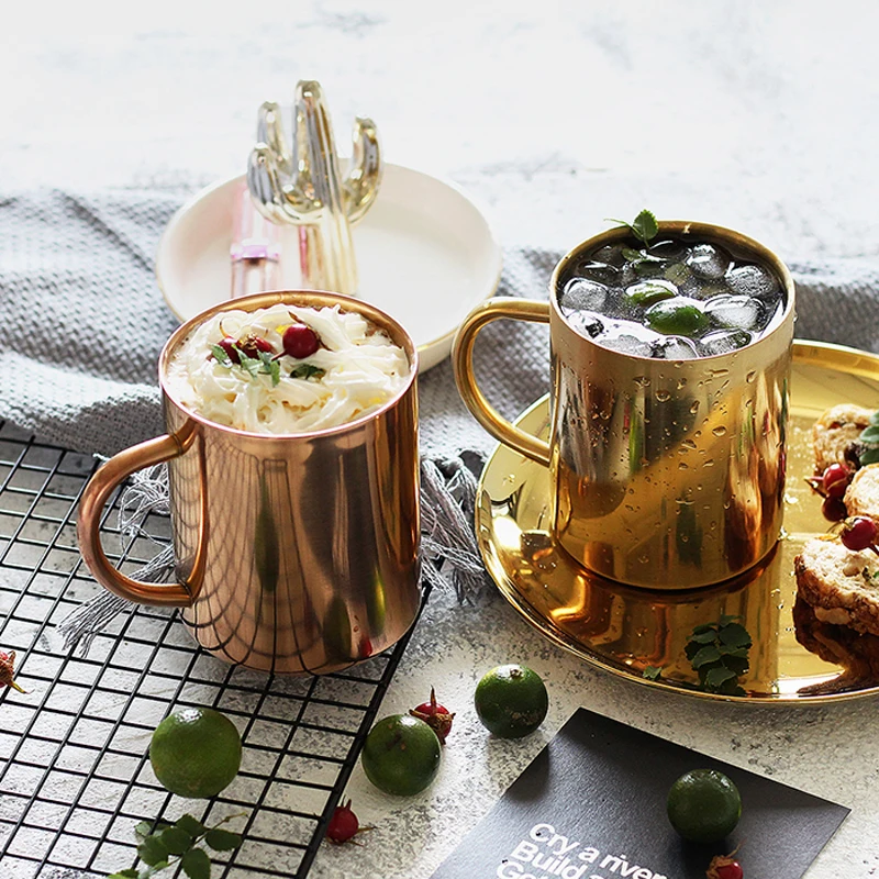 

Double Wall Stainless Steel Coffee Mug Jug Milk Beer Tea Cups Office Water Mugs