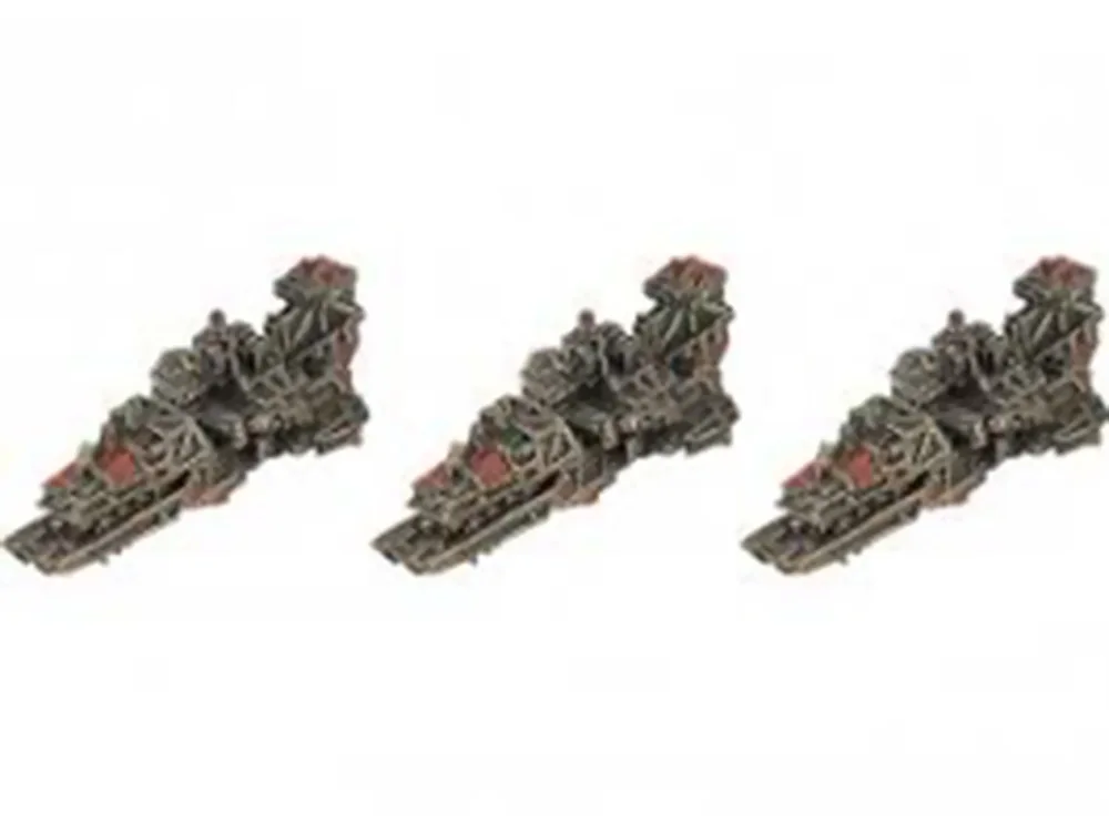 Готический Орк нападающий корабль Battlefleet| |