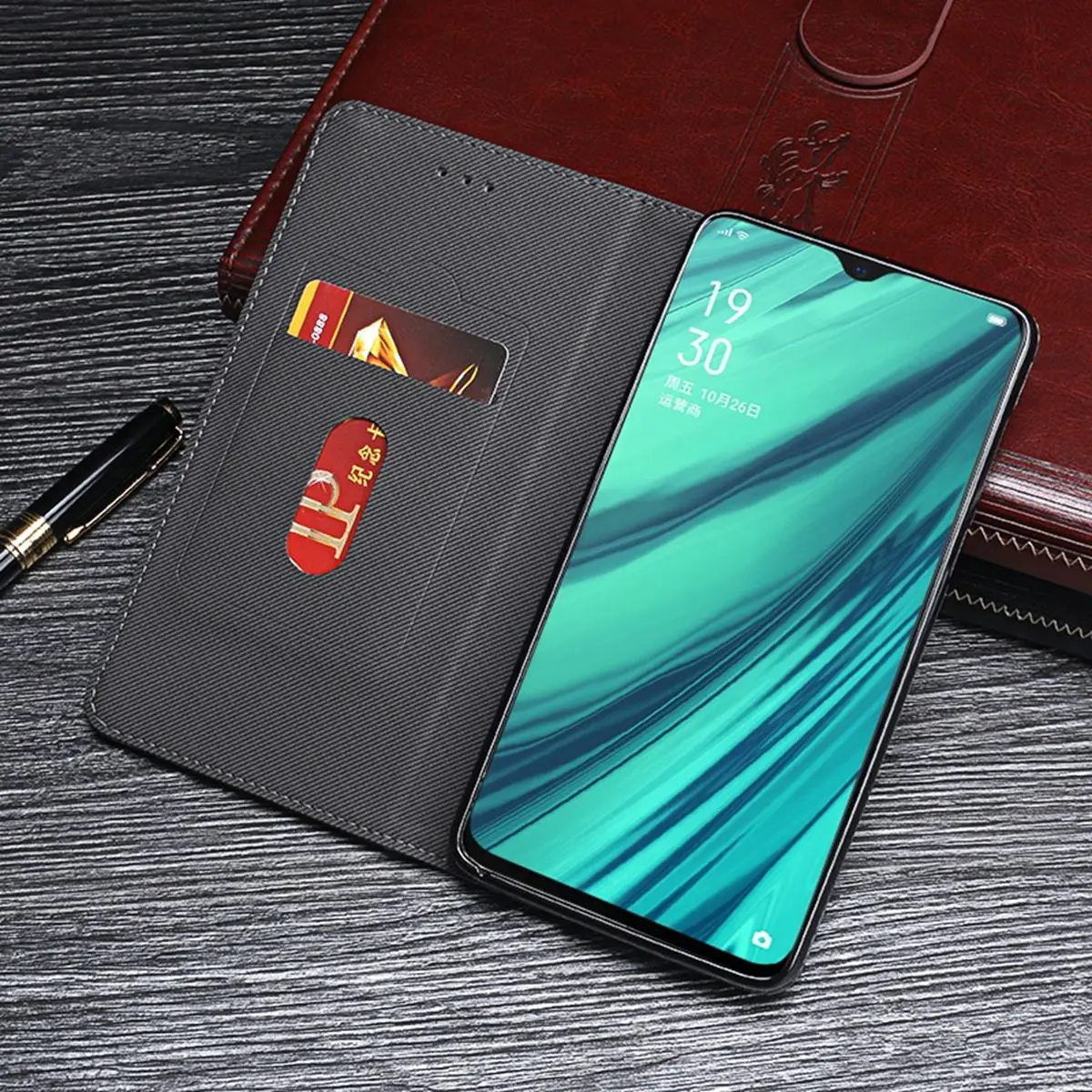 Для OPPO F11/F11 Pro/A9/Realme 3/Reno винтажный Чехол бумажник из искусственной кожи с