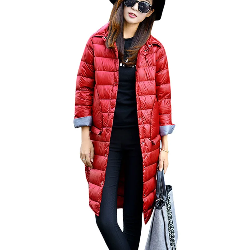 

Joineles Winter Women Coats Solid Color Female Duck Down Jackets Slim Ultra Light Outwear korean winter jackets