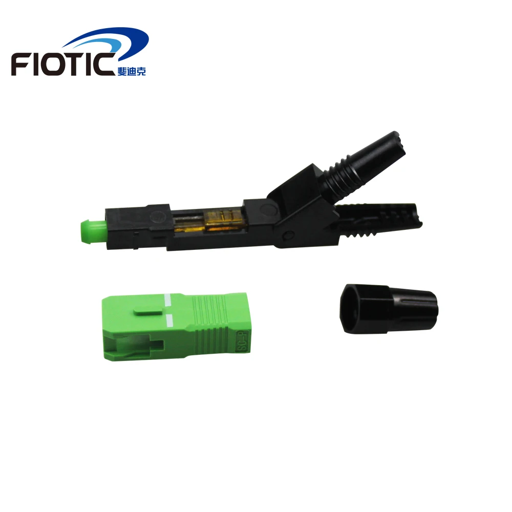 100pcsbox ftth scapc single mode fiber optic sc apc quick connector cost effective fiber optical fast connector free global shipping