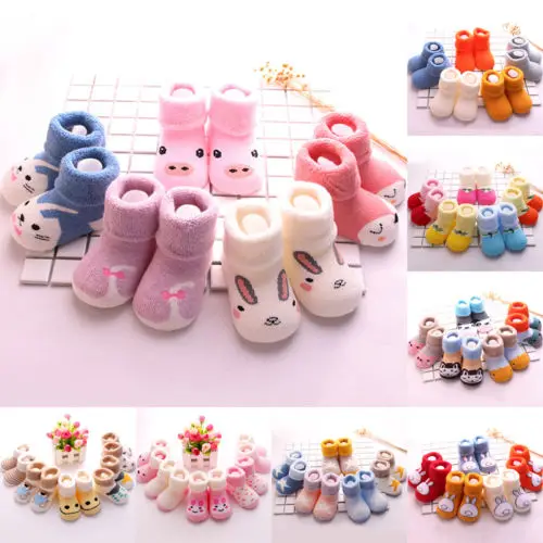 Lot 5 Pairs Infant Baby Toddler Boy Girl Socks Cotton 0~3T Cartoon NewBorn Kids | Детская одежда и обувь