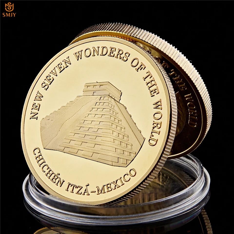 

2007 Mexico Chichen-Itza New World Seven Wonders Euro Gold Metal Collectibles Coin Souvenirs Crafts Gifts