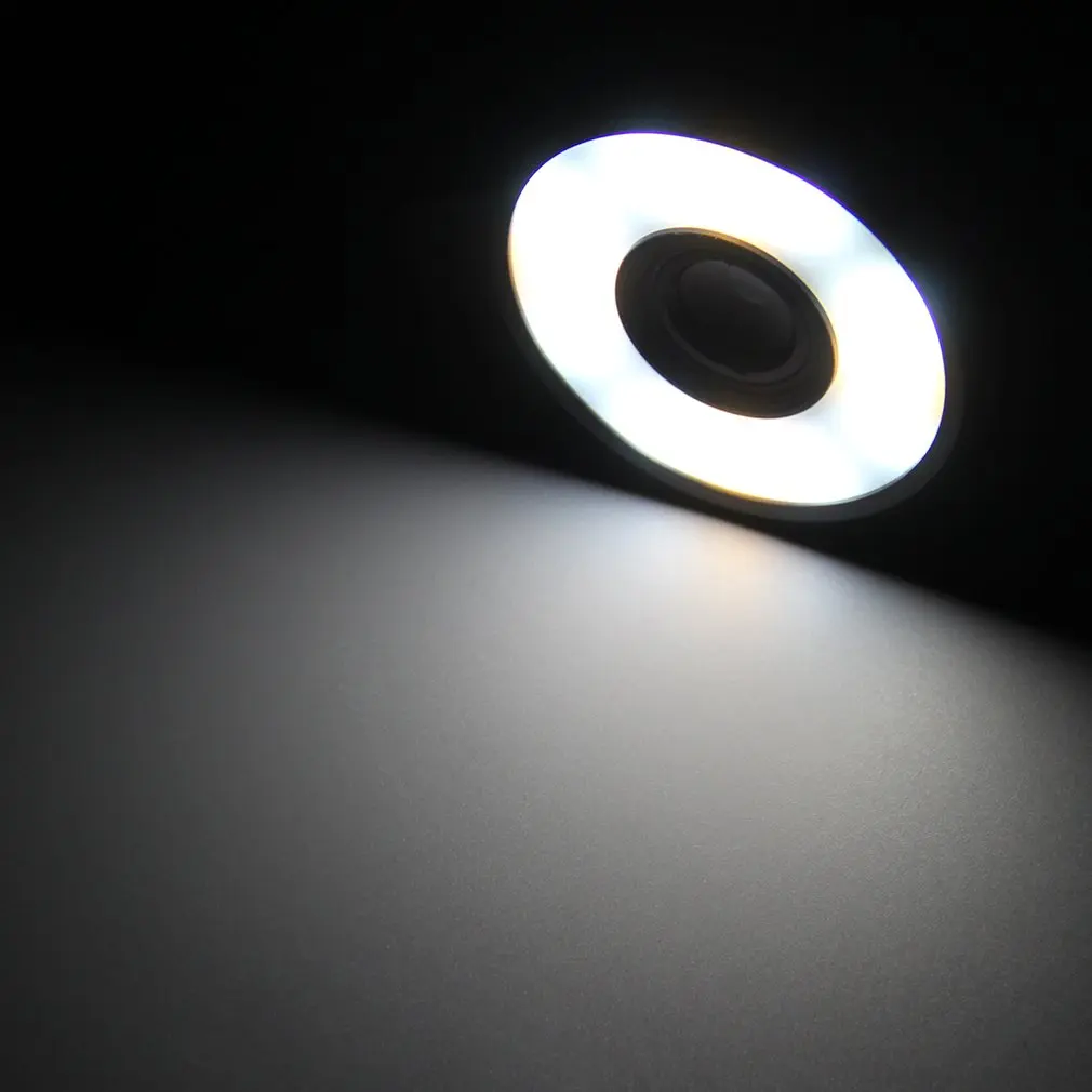 3 в 1 портативный 12 LED селфи светодиодная вспышка заполняющий свет рыбий глаз