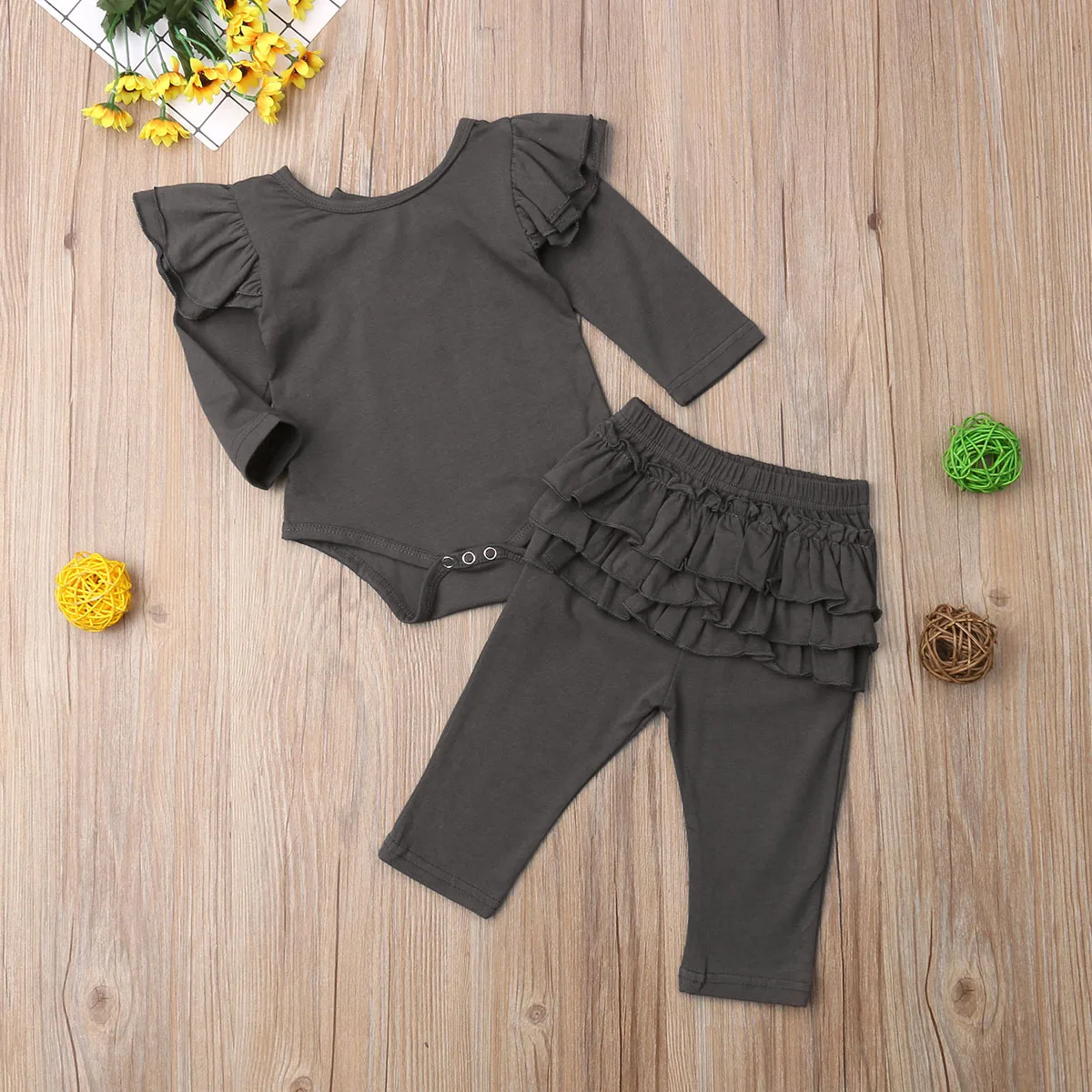 2 шт. комбинезон для новорожденных девочек с оборками | Мать и ребенок