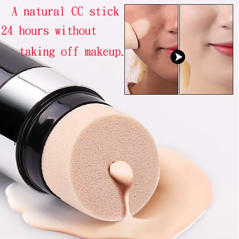 Face Air Cushion CC Moisturizing Foundation Makeup Cover Waterproof Whitening Concealer Stick Brighten Skin Color |