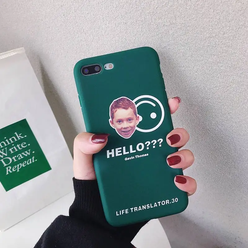STROLLIFE Lovely Little Boy Phone Case For iPhone 8 7 6s Plus Cases English Hello Cover XR X XS Max Soft Back Shell |