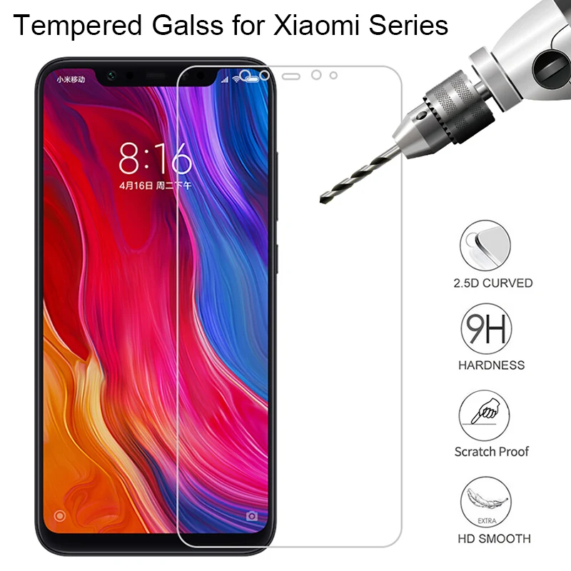 Закаленное стекло для Xiaomi Redmi Note 7/6 Pro/S2 пленка 9H HD защиты экрана 8 Lite 8Pro 8Explorer Play A2 Max