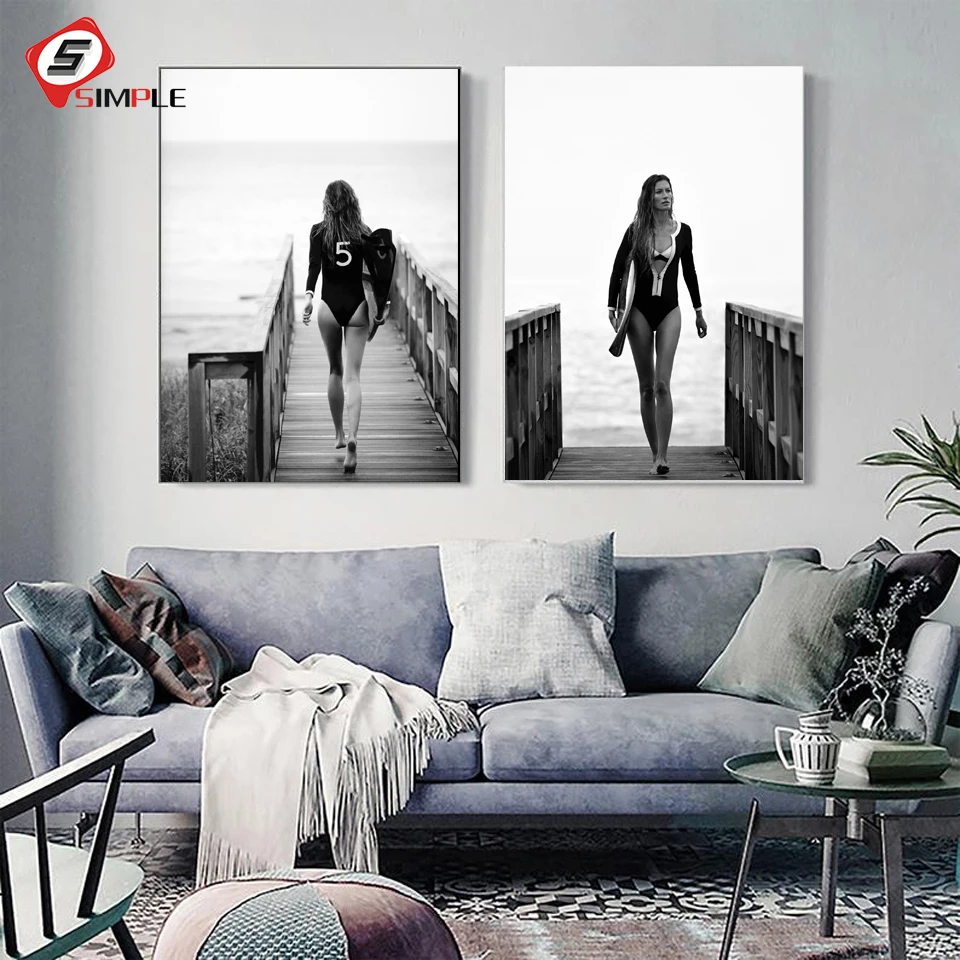 Художественные принты и плакаты для серфинга фотография модный Вдохновленный