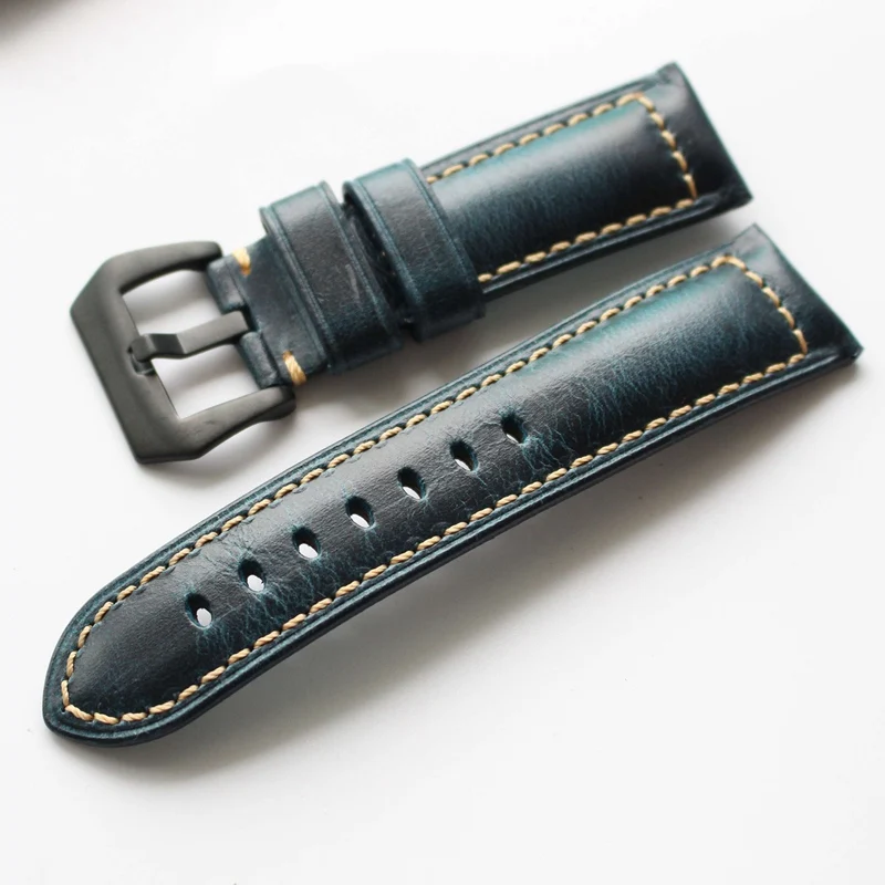 

20 22 24 26mm Top Quality Retro Vintage Italy Calf Leather Universal Watchband Replace for Seiko Omega PAM Pilot Watch Strap