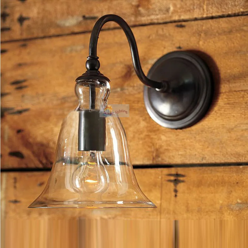 Антикварные настенные светильники из кованого железа для столовой Прозрачные