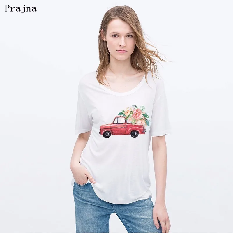 Prajna красные автомобили с цветком большая теплопередача разные принты
