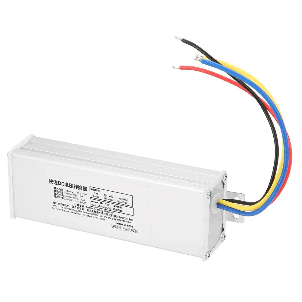 Трансформатор напряжения преобразователь постоянного тока 36 72 в to12V 20A 240 Вт