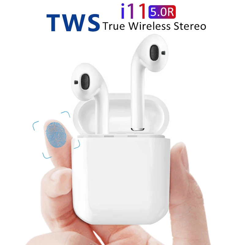 Беспроводные наушники bluetooth гарнитура i11 Tws 5 0 сенсорные бинауральные спортивные
