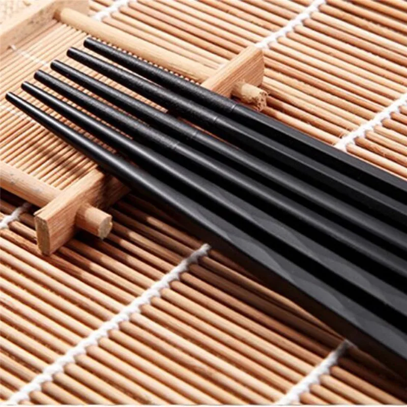 1 Pair China Japanese Korea Chopsticks Alloy Non-slip Sushi Chop Sticks Set Chinese Gift | Дом и сад