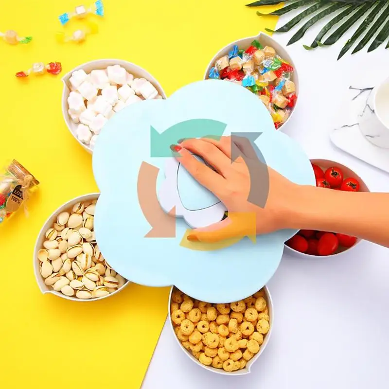 Вращающийся контейнер пластиковый держатель для еды конфет коробка хранения