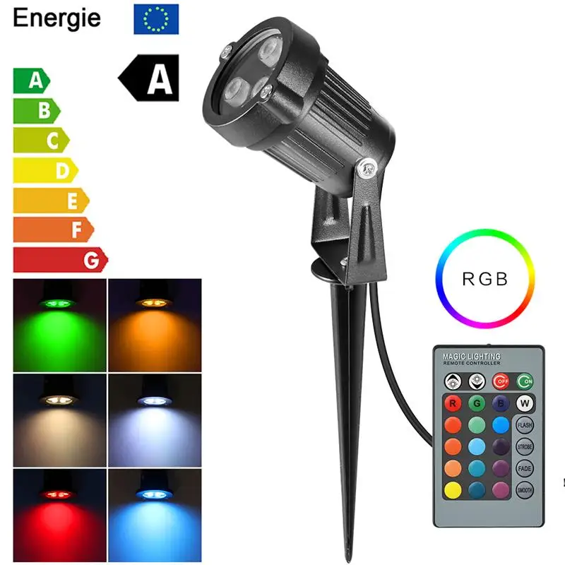 Светодиодный садовый светильник RGB 6/8/12 Вт водонепроницаемый уличный газонный s