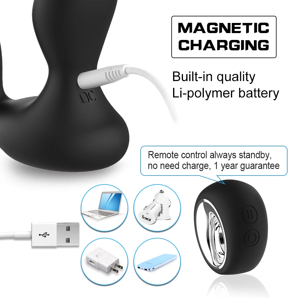 12 Скоростей Беспроводной Дистанционный Массажер Простаты G-точки Дилдо Вибратор Стимулятор Клитора Секс-игрушки Мастурбатор для Женщин Мужчин.